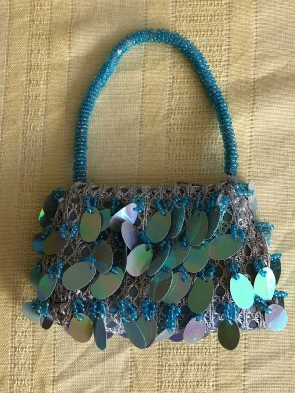 Blue Sequin Purse
